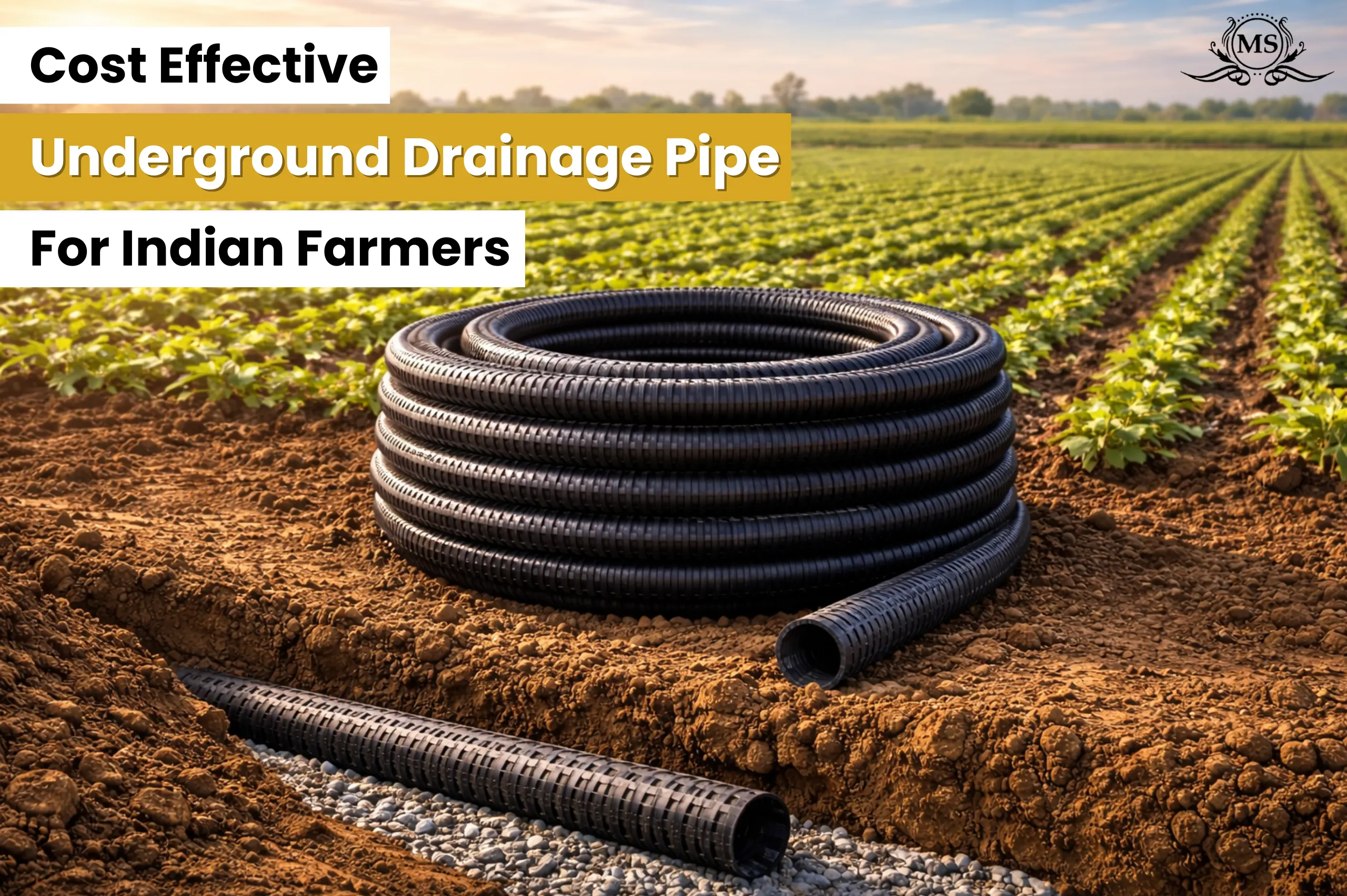 Cost Effective Underground Drainage Pipe For Indian Farmers