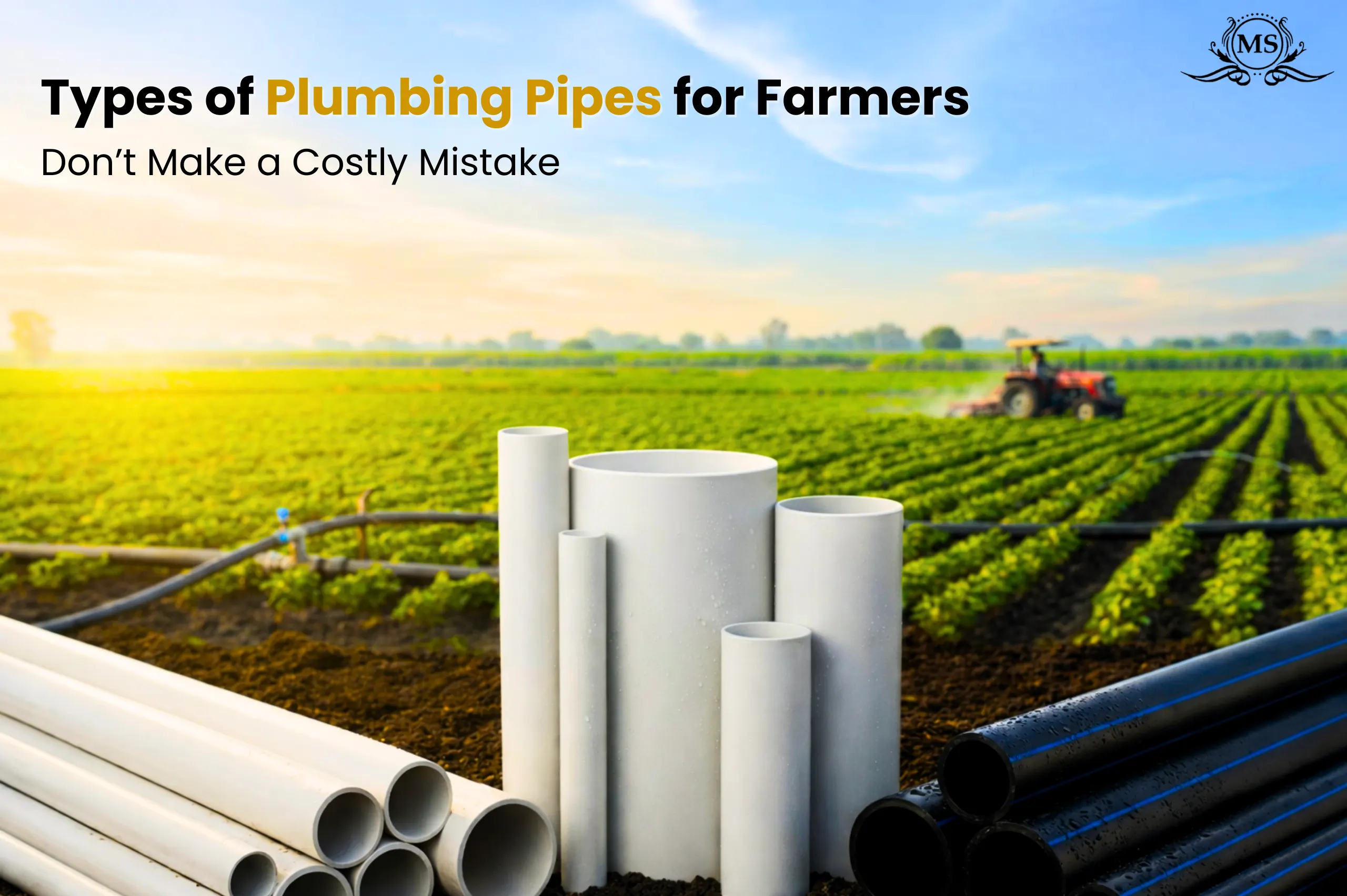 Types of Plumbing Pipes for Farmers Don’t Make a Costly Mistake